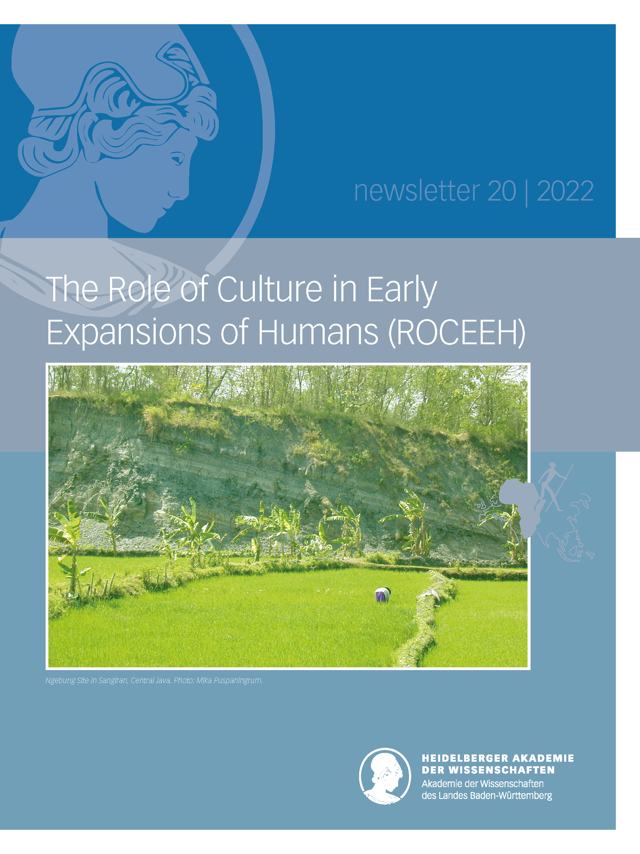 Titelseite des Newsletters der Forschungsstelle The Role of Culture in Early Expansions of Humans