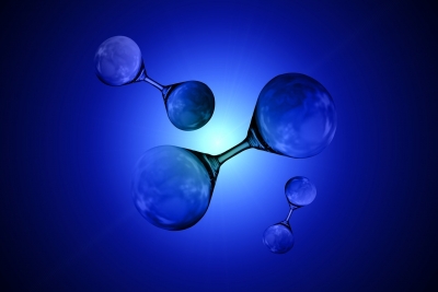 H2 als Molekül abgebildet