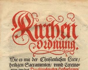 Kirchenordnung Kurfürst Ottheinrichs von der Pfalz 1556