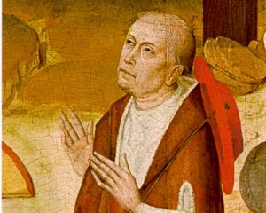 Nikolaus von Kues. Zeitgenössisches Stifterbild vom Hochaltar der Kapelle des St.-Nikolaus-Hospitals, Bernkastel-Kues.