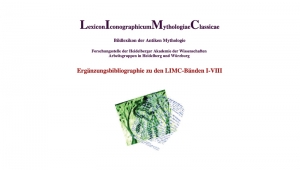Das Bild zeigt die Website der Datenbank LIMC Bibliographie