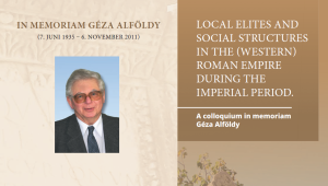 Titelseite des Flyers zum Gedenk-Kolloquium von Géza Alföldy